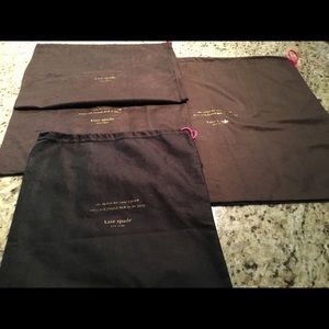 4 Kate spade Dust bags w/pink drawstring keepsakes